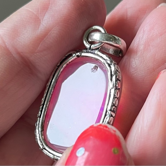 Pink silver tone pendant jewelry - Picture 8 of 14